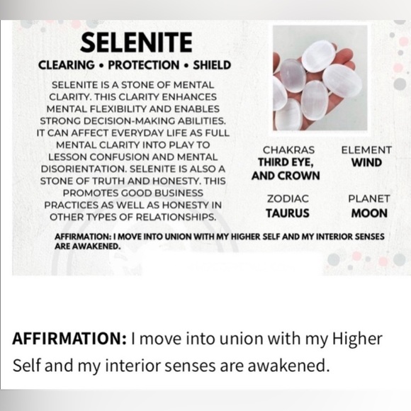 Selenite Crystal Snowflake - Picture 4 of 4